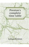 Preston's Complete Time Table