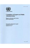 Report of the Committee of Experts on Public Administration on the Eleventh Session (16-20 April 2012)