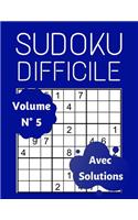 Sudoku Difficile Avec Solutions (Volume 5)