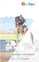 Kleurboek 100 tekeningen van paard om in te kleuren