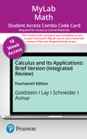 Mylab Math with Pearson Etext -- Combo Access Card -- For Calculus and Its Applications, Brief Version (Integrated Review) (18-Weeks)