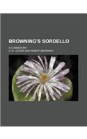 Browning's Sordello; A Commentary
