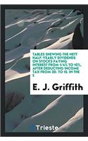 Tables Shewing the Nett Half-Yearly Dividends on Stocks Paying Interest from 1/4% to 10%, After Deducting Income Tax from 2d. to 1s. in the £