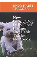 New Puppy/Dog Daily Goal Planner and Habit Tracker Notebook