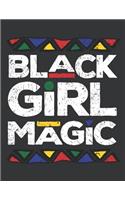 Notebook: Black Girl Magic Black History Month Panthers Journal & Doodle Diary; 120 Squared Grid Pages for Writing and Drawing - 8.5x11 In.