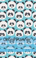 Chore Planner: Cute Black & White Panda Bears Pattern Design Cover(8 Chores List Logbook)