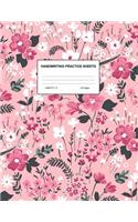 Handwriting Practice Sheets: Cute Blank Lined Paper Notebook for Writing Exercise and Cursive Worksheets - Perfect Workbook for Preschool, Kindergarten, 1st, 2nd, 3rd and 4th Gr