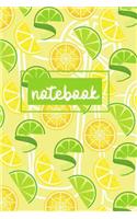 Notebook: Cute Lime And Lemon Notebook / Journal Lined Pages