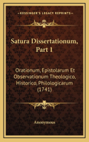 Satura Dissertationum, Part 1