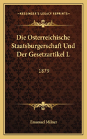 Osterreichische Staatsburgerschaft Und Der Gesetzartikel L