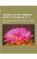 Journal of the Chemical Society Volume 54, PT. 2: (English)