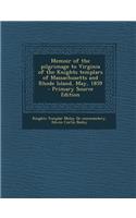 Memoir of the Pilgrimage to Virginia of the Knights Templars of Massachusetts and Rhode Island, May, 1859