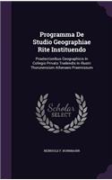 Programma de Studio Geographiae Rite Instituendo