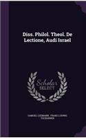 Diss. Philol. Theol. de Lectione, Audi Israel
