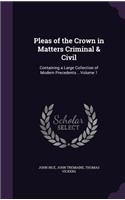 Pleas of the Crown in Matters Criminal & Civil