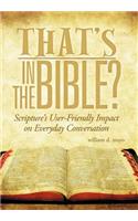 That's In The Bible?
