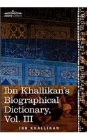 Ibn Khallikan's Biographical Dictionary, Volume III