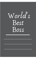 World's Best Boss.writing journal