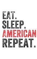 Eat Sleep American Handball Repeat Sports Notebook Gift