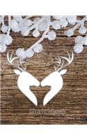 Sketchbook: Notebook Winter/snow/ Deer / fawn/Sketchbook Winter/ Notebook Journal Winter Workbook Diary / Christmas Notebook/ Gift /Composition Blank 8x10 120 p