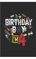 Birthday Boy I'm 4: Graph Paper Notebook (6" x 9" - 120 pages) Birthday Themed Notebook for Daily Journal, Diary, and Gift