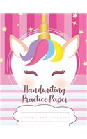 Handwriting Practice Paper Notebook