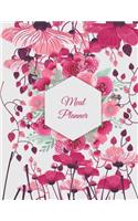 Meal Planner: Cute Floral, Meal Planner and Grocery list Large Print 8.5" x 11" Weekly Meal Plans for Weight Loss, Diet Plan Weight Loss