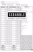 Scrabble Score Record: Scrabble Game Record Book, Scrabble Score Keeper, Intended for two player games, Illustration of a game board, Size 8.5 x 11 Inch, 100 Pages