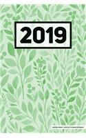 2019 Undated Weekly Monthly Planner Notebook