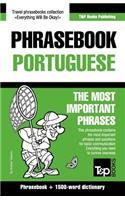 English-Portuguese phrasebook and 1500-word dictionary