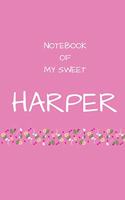 Notebook of my sweet Harper