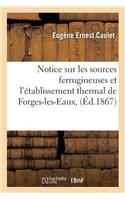 Notice Sur Les Sources Ferrugineuses Et l'Établissement Thermal de Forges-Les-Eaux,