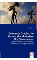 Computer Graphics in Historical and Modern Sky Observations - Graphical Analysis, Visualisation, Modelling, and Image Processing