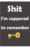Shit I'm supposed to remember