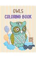 Owls Coloring Book: Owl Coloring Book For Kids, Children, Toddlers, Crayons, Adult, Mini, Girls And Boys - Large 8.5 X 11"