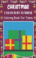 Christmas Colour By Number Coloring Book For Teens