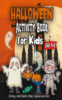 Halloween Activity Book for Kids Ages 4-8