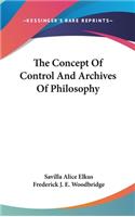 Concept Of Control And Archives Of Philosophy