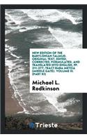 New Edition of the Babylonian Talmud
