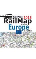 RailPass RailMap Europe 2015: Icon illustrated Railway Atlas of Europe ideal for Interrail and Eurail pass holders