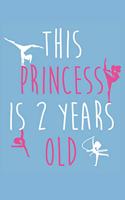 Gymnastics Notebook - 2 Years Old Gymnastics Journal - 2nd Birthday Gift for Gymnast - Gymnastics Diary: Medium College-Ruled Journey Diary, 110 page, Lined, 6x9 (15.2 x 22.9 cm)