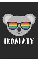 Koala Notebook - Gay Pride Flag Koala EKOALATY LGBT Pride Month - Koala Journal
