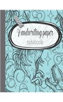 Handwriting paper notebook: The large handwriting notebook for primary and early years with nine double lines and a dotted line down the middle to guide children who are learni