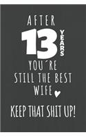 13th Anniversary Notebook For Wife