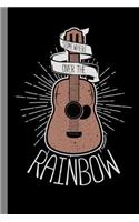 Somewhere Over the Rainbow: Ukulele Instrumental Gift for Musicians (6x9) Music Notes Paper