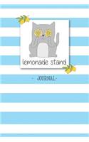 Lemonade Stand Journal: Keep Track of your business sales in an easy way! For kid's Lemonade stand! Cute Cat Cover
