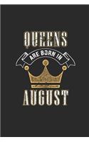 Queens Are Born In August: Blank Lined Notebook (6 x 9 - 120 pages) Birthday Months Themed Notebook for Daily Journal, Diary, and Gift