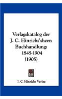 Verlagskatalog der J. C. Hinrichs'shcen Buchhandlung