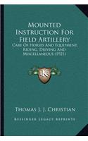 Mounted Instruction For Field Artillery