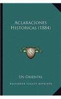 Aclaraciones Historicas (1884)